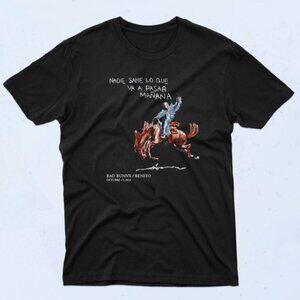 Bad Bunny Nadie Sabe Lo Que 90s T-Shirt Latin Trap Music Fan Tee 05
